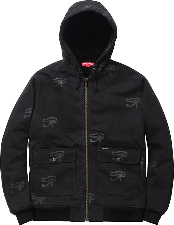 Hooded Denim Work Jacket view 5